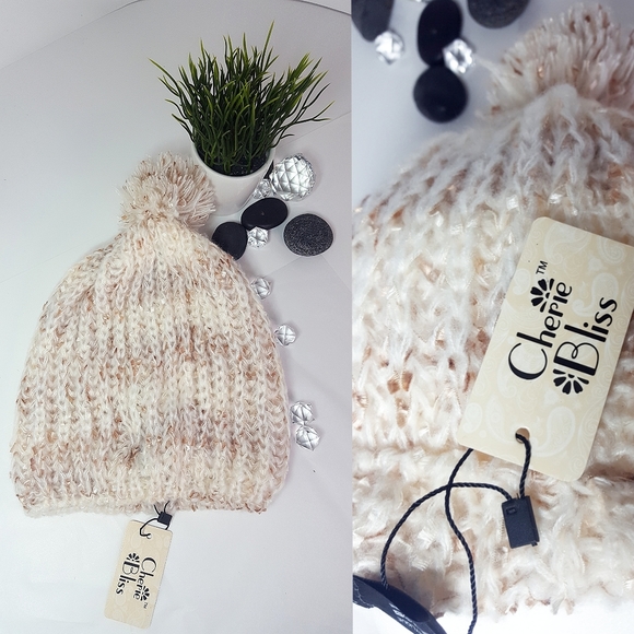 Knit Pom Pom Beanie Hat♡Knit Winter Hat - Picture 6 of 7